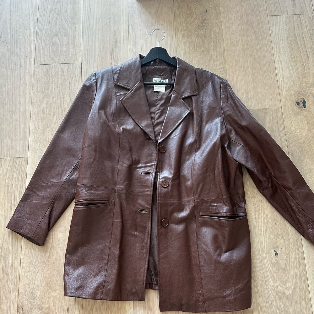 Vintage Brown Leather Jacket